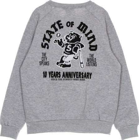5TATE-OF-MIND-Felpa-Girocollo-Uomo-Ten-Years-Anniversary-Crewneck-Grey-Melange-da-uomo