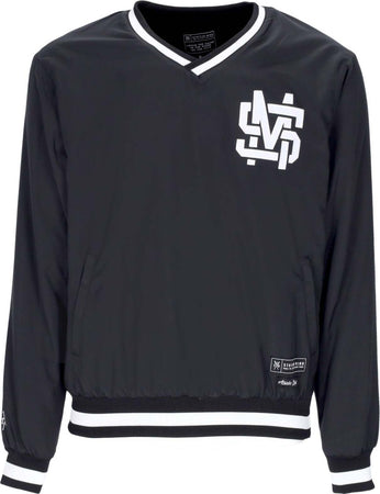 5TATE-OF-MIND-Felpa-Tipo-Hockey-Uomo-Monogram-Baseball-Pullover-Black-da-uomo