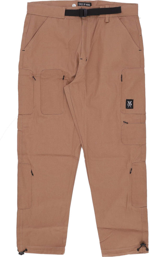 5TATE-OF-MIND-Pantalone-Lungo-Uomo-Hidden-Cargo-Pants-Brown-da-uomo