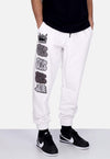 5TATE-OF-MIND-Pantalone-Tuta-Leggero-Uomo-Graffiti-Patch-Joggers-White-da-uomo
