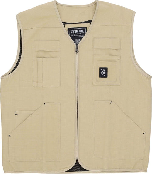 5TATE-OF-MIND-Smanicato-Uomo-Retrofuture-Vest-Beige-da-uomo