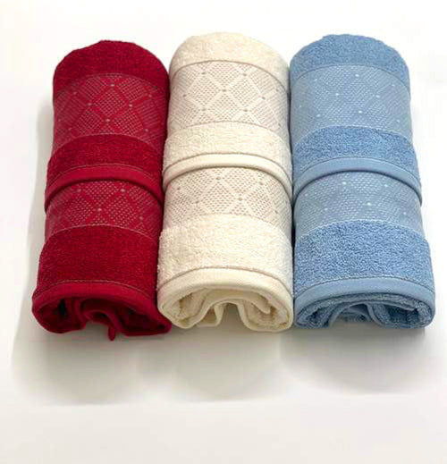 Set Asciugamani 3+3 Maestri Cotonieri Mosaico  Spugna di Cotone