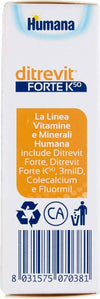 5x Humana Ditrevit Forte K50 Integratore Alimentare Per Bambini (15 Ml Ciascuno) Con Vitamine D E K E Dha Salute e cura della persona/Vitamine minerali e integratori/Multivitamine e minerali Sanitaria Gioia del Bimbo - Villa San Giovanni, Commerciovirtuoso.it