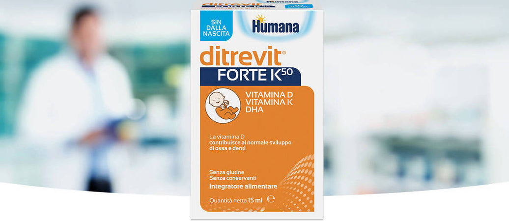 5x Humana Ditrevit Forte K50 Integratore Alimentare Per Bambini (15 Ml Ciascuno) Con Vitamine D E K E Dha Salute e cura della persona/Vitamine minerali e integratori/Multivitamine e minerali Sanitaria Gioia del Bimbo - Villa San Giovanni, Commerciovirtuoso.it
