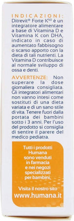 5x Humana Ditrevit Forte K50 Integratore Alimentare Per Bambini (15 Ml Ciascuno) Con Vitamine D E K E Dha Salute e cura della persona/Vitamine minerali e integratori/Multivitamine e minerali Sanitaria Gioia del Bimbo - Villa San Giovanni, Commerciovirtuoso.it