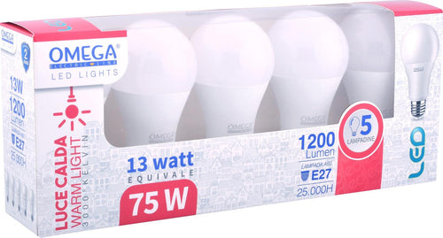 5x Lampadine Goccia Led A60-13W 3000K 1200 Lm E27 Pf>0,5, 25000 Ore. A+, Epistar Chip Inside - 2 Anni Di Garanzia Illuminazione/Lampadine/Lampadine a LED Non solo alimenti - Albano Laziale, Commerciovirtuoso.it