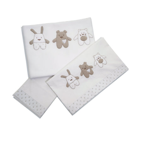 Set Lenzuola 3Pz Cuoricini Ted