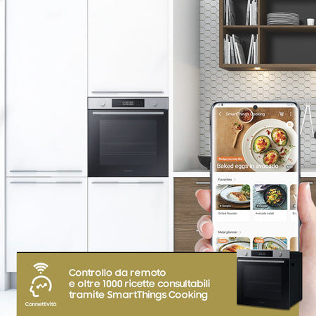 Samsung NV7B44403BS Forno Elettrico Incasso Dual Cook 76L Inox A+