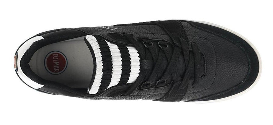 COLMAR Sneakers Uomo art. LOGAN GLOW 425 in pelle/tessuto Black/White