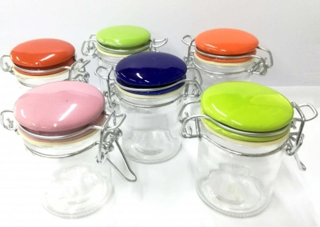 6 BARATTOLI VETRO TAPPO CERAMICA 45GR ERMETICO CHIUSURA MECCANICA SALE PEPE Casa e cucina/Organizzazione interni/Contenitori e barattoli da cucina/Vasetti e barattoli per conserve/Barattoli Trade Shop italia - Napoli, Commerciovirtuoso.it