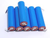 6 Batterie 18650 2000mAh 3,7V Ricaricabile Litio Paglietta Linguette Saldabile Pacco