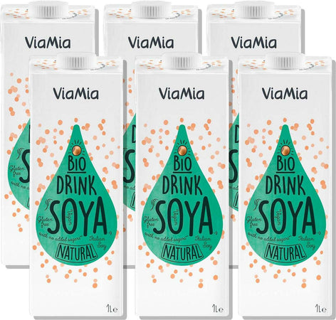 6 Bevande Di Soia Naturale (consegna gratuita ) 1000 Ml Biologico E Senza Glutine