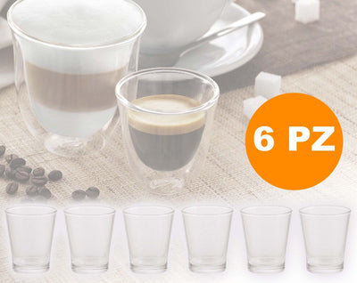 6 BICCHIERI BICCHIERINI BICCHIERE CAFFE' IN VETRO CAFFEINO MAROCCHINO 60ML Casa e cucina/Stoviglie/Bicchieri e cristalli/Bicchieri da tè e da caffè Trade Shop italia - Napoli, Commerciovirtuoso.it