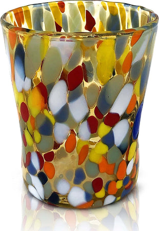 6 Bicchieri da CAFFE'/LIQUORE In Vetro di Murano Venezia Colorato Bicchiere con Murrine Design Stile CLASSIC Moderno Prodotto a Mano in Italia Casa e cucina/Stoviglie/Bicchieri e cristalli/Bicchieri da liquore Mazzega Art & Design - Murano, Commerciovirtuoso.it