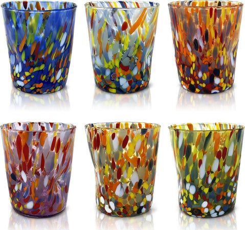 6 Bicchieri Tumbler In Vetro i Colori Di Murano Bicchiere Da Acqua Prodotto A Mano In Italia Tumble-clas-mix Con Scatola Regalo Casa e cucina/Stoviglie/Bicchieri e cristalli/Tumbler Mazzega Art & Design - Murano, Commerciovirtuoso.it