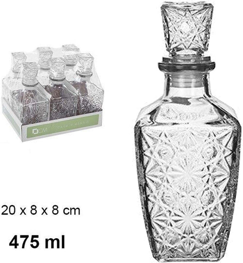 6 Bottiglia Vintage Per Liquore Wiskey Cognac Scotch In Vetro Con Tappo 8x20cm Casa e cucina/Stoviglie/Bicchieri e cristalli/Brocche carraffe e decanter/Brocche Trade Shop italia - Napoli, Commerciovirtuoso.it
