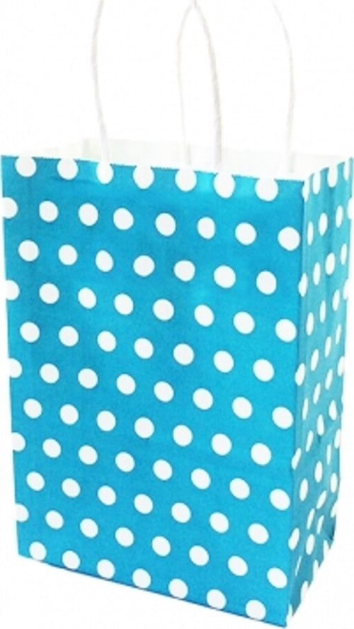 6 Buste Da Regalo Shoppers In Carta Con Manici Celeste Pois 21x14.5x8 Sacchetti Casa e cucina/Hobby creativi/Articoli per confezioni regalo/Sacchetti da regalo Trade Shop italia - Napoli, Commerciovirtuoso.it