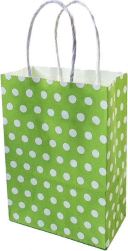 6 BUSTE DA REGALO SHOPPERS IN CARTA CON MANICI VERDE POIS 21X14.5X8 CM SACCHETTI Casa e cucina/Hobby creativi/Articoli per confezioni regalo/Sacchetti da regalo Trade Shop italia - Napoli, Commerciovirtuoso.it