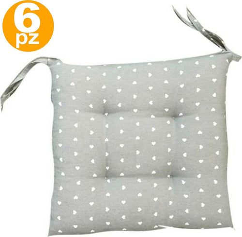 6 COPRI SEDIA CUSCINI CON 2 LACCETTI LACCI CUSCINO PER SEDIE IMBOTTITO Casa e cucina/Tessili per la casa/Fodere/Fodere coprisedia Trade Shop italia - Napoli, Commerciovirtuoso.it
