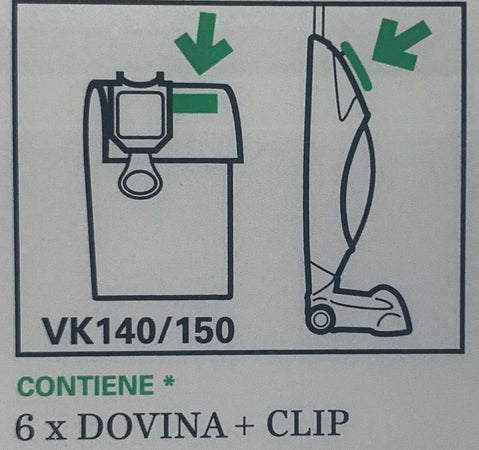 6 Dovina con Clip Vorwerk Folletto