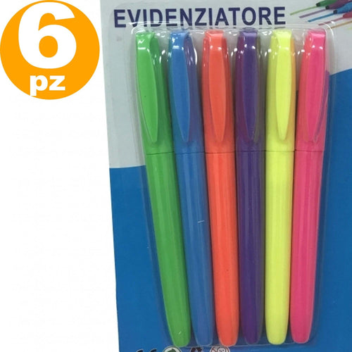 6 EVIDENZIATORE A PENNA FLUORESCENTE GIALLO VERDE FUCSIA BLU VIOLA ARANCIONE Cancelleria e prodotti per ufficio/Penne matite scrittura e correzione/Marcatori ed evidenziatori/Pennarelli indelebili e marcatori Trade Shop italia - Napoli, Commerciovirtuoso.it