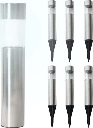 6 LAMPADE GIARDINO RICARICA SOLARE PALETTI SOLARI TECNOLOGIA 1LED LUCE BIANCA Illuminazione/Illuminazione per esterni/Luci per sentieri Trade Shop italia - Napoli, Commerciovirtuoso.it