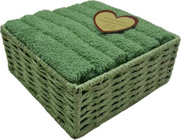 Casatessile Set Lavette Bagno Con Cestino Dallas Asciugamani