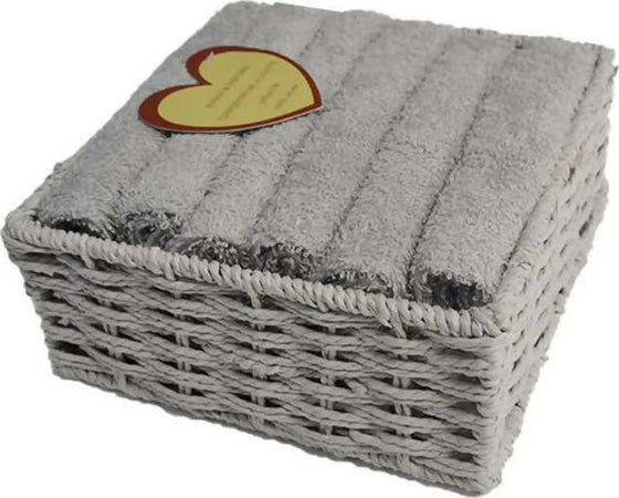 6x Lavette Bagno Spugna Di Cotone Con Cestino Set Asciugamani Bagno Ospiti 30x30cm Tinta Unita Asciugamano 100% Co Kit 6 Lavette In Spugna Bianco E Dintorni 26766 Casa e cucina/Tessili per la casa/Biancheria da bagno/Asciugamani/Set di asciugamani Puleo Casa - Palermo, Commerciovirtuoso.it