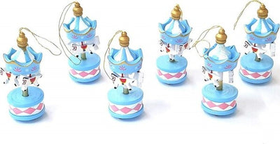6-Mini-Carillon-Colore-Azzurro-Cc39835-Giostra-Cavalli-Decorazione-Legno-8x3.5cm