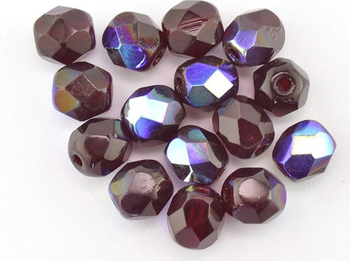 6-mm-tondo-sfaccettato-perle-di-vetro-rosso-scuro-4395-AB-Qty-1