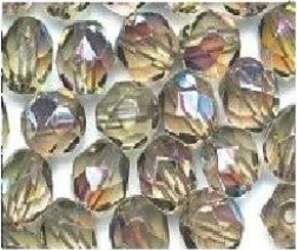 6-mm-Tondo-Sfaccettato-Perline-Di-Vetro-2525-fumo-ab-QTY-1