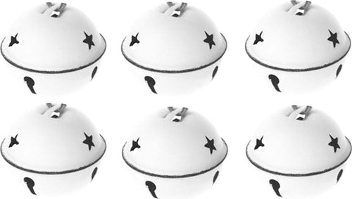 6 palline a campanella natalizie in metallo Bianco lucido da Ø 5 cm Casa e cucina/Decorazioni per interni/Addobbi e decorazioni per ricorrenze/Decorazioni natalizie/Addobbi e decorazioni/Campanelli e campanelli da slitta MagiediNatale.it - Altamura, Commerciovirtuoso.it