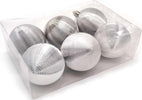 6 palline natalizie in PVC Argento da Ø 8 cm, Pendaglio Tinta Unita Casa e cucina/Decorazioni per interni/Addobbi e decorazioni per ricorrenze/Decorazioni natalizie/Addobbi e decorazioni/Palle e palline MagiediNatale.it - Altamura, Commerciovirtuoso.it