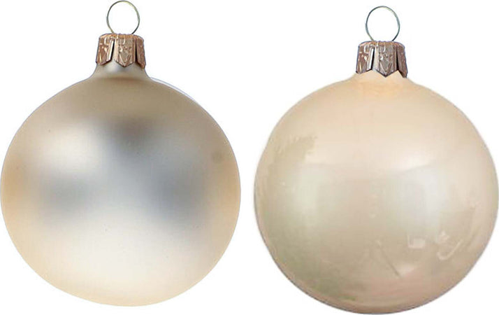 6 palline natalizie in vetro Beige Lucido e Opaco da Ø 10 cm, Pendaglio Tinta Unita Casa e cucina/Decorazioni per interni/Addobbi e decorazioni per ricorrenze/Decorazioni natalizie/Addobbi e decorazioni/Palle e palline MagiediNatale.it - Altamura, Commerciovirtuoso.it