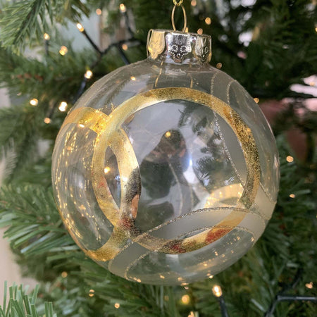 6 palline natalizie in vetro Trasparente con Anelli da Ø 10 cm, Pendaglio Tinta Unita Casa e cucina/Decorazioni per interni/Addobbi e decorazioni per ricorrenze/Decorazioni natalizie/Addobbi e decorazioni/Palle e palline MagiediNatale.it - Altamura, Commerciovirtuoso.it