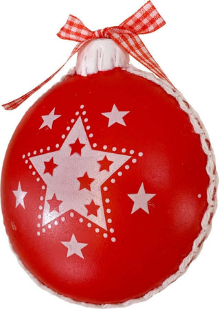 6 palline natalizie piatte in latta Rosso e Bianco da Ø 8 cm, Pendaglio Tinta Unita Casa e cucina/Decorazioni per interni/Addobbi e decorazioni per ricorrenze/Decorazioni natalizie/Addobbi e decorazioni/Palle e palline MagiediNatale.it - Altamura, Commerciovirtuoso.it