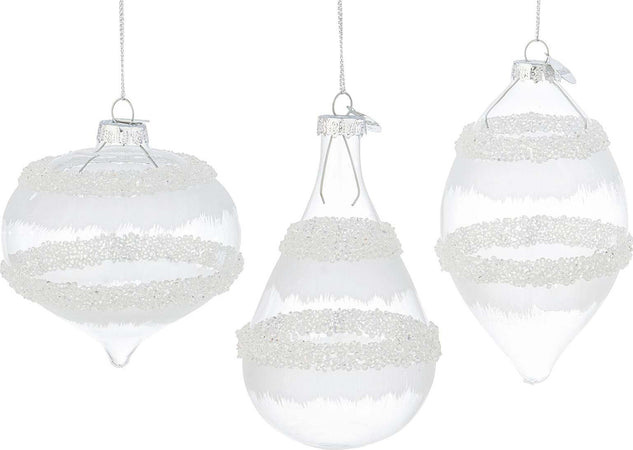 6 palline per albero di natale in vetro Bianco da Ø 7 cm Pendaglio decorato Casa e cucina/Decorazioni per interni/Addobbi e decorazioni per ricorrenze/Decorazioni natalizie/Addobbi e decorazioni/Palle e palline MagiediNatale.it - Altamura, Commerciovirtuoso.it