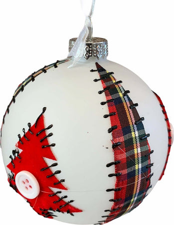 6 Palline per albero di natale in vetro bianco scozzese rosso da Ø 8 cm pendaglio decorato Casa e cucina/Decorazioni per interni/Addobbi e decorazioni per ricorrenze/Decorazioni natalizie/Addobbi e decorazioni/Palle e palline MagiediNatale.it - Altamura, Commerciovirtuoso.it