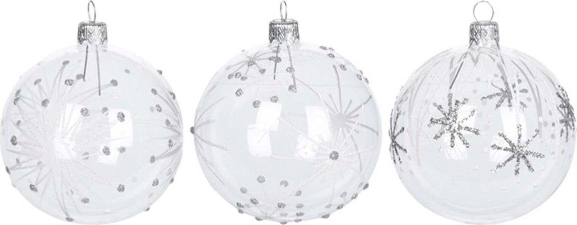 6 palline per albero di natale in vetro con glitter da Ø 10 cm pendaglio decorato Casa e cucina/Decorazioni per interni/Addobbi e decorazioni per ricorrenze/Decorazioni natalizie/Addobbi e decorazioni/Palle e palline MagiediNatale.it - Altamura, Commerciovirtuoso.it