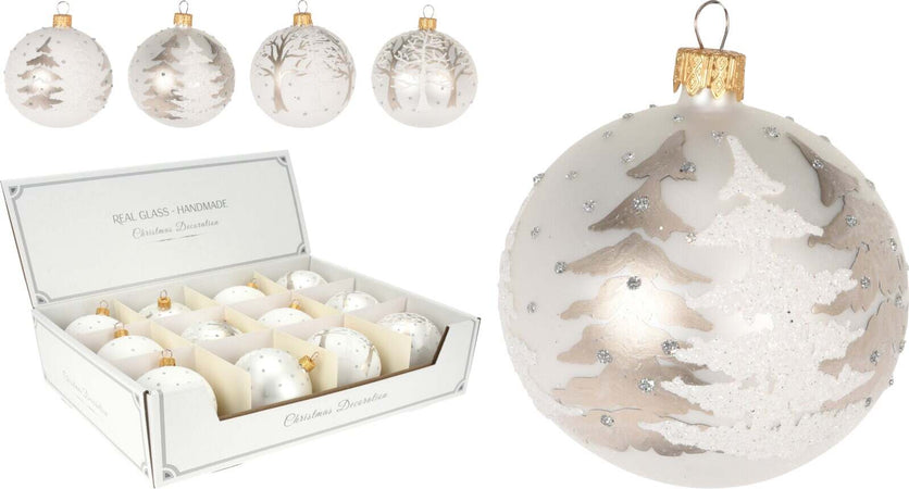 6 palline per albero di natale in vetro con glitter da Ø 10 cm pendaglio decorato Casa e cucina/Decorazioni per interni/Addobbi e decorazioni per ricorrenze/Decorazioni natalizie/Addobbi e decorazioni/Palle e palline MagiediNatale.it - Altamura, Commerciovirtuoso.it