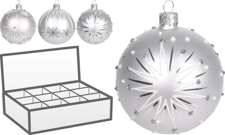 6 palline per albero di natale in vetro con glitter da Ø 10 cm pendaglio decorato Casa e cucina/Decorazioni per interni/Addobbi e decorazioni per ricorrenze/Decorazioni natalizie/Addobbi e decorazioni/Palle e palline MagiediNatale.it - Altamura, Commerciovirtuoso.it