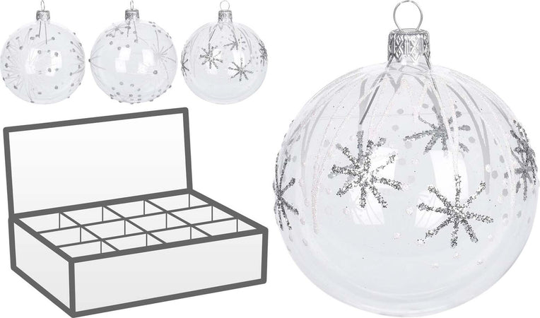 6 palline per albero di natale in vetro con glitter da Ø 10 cm pendaglio decorato Casa e cucina/Decorazioni per interni/Addobbi e decorazioni per ricorrenze/Decorazioni natalizie/Addobbi e decorazioni/Palle e palline MagiediNatale.it - Altamura, Commerciovirtuoso.it