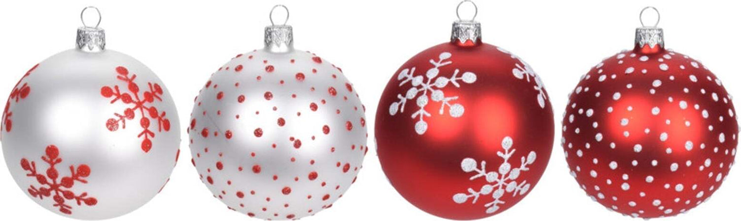 6 palline per albero di natale in vetro da Ø 10 cm pendaglio decorato Casa e cucina/Decorazioni per interni/Addobbi e decorazioni per ricorrenze/Decorazioni natalizie/Addobbi e decorazioni/Palle e palline MagiediNatale.it - Altamura, Commerciovirtuoso.it
