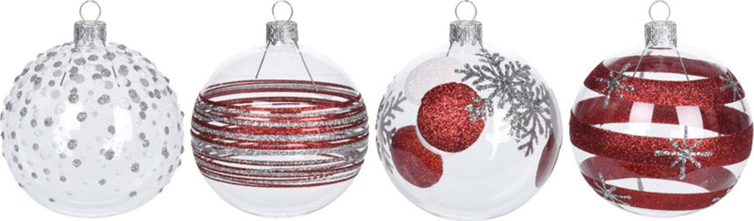 6 palline per albero di natale in vetro da Ø 10 cm pendaglio decorato Casa e cucina/Decorazioni per interni/Addobbi e decorazioni per ricorrenze/Decorazioni natalizie/Addobbi e decorazioni/Palle e palline MagiediNatale.it - Altamura, Commerciovirtuoso.it