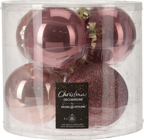 6 palline per albero di natale in vetro da Ø 8 cm pendaglio Tinta unita Casa e cucina/Decorazioni per interni/Addobbi e decorazioni per ricorrenze/Decorazioni natalizie/Addobbi e decorazioni/Palle e palline MagiediNatale.it - Altamura, Commerciovirtuoso.it