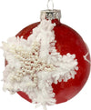 6 Palline per albero di natale in vetro rosso con stella bianca da Ø 10 cm pendaglio decorato Casa e cucina/Decorazioni per interni/Addobbi e decorazioni per ricorrenze/Decorazioni natalizie/Addobbi e decorazioni/Palle e palline MagiediNatale.it - Altamura, Commerciovirtuoso.it