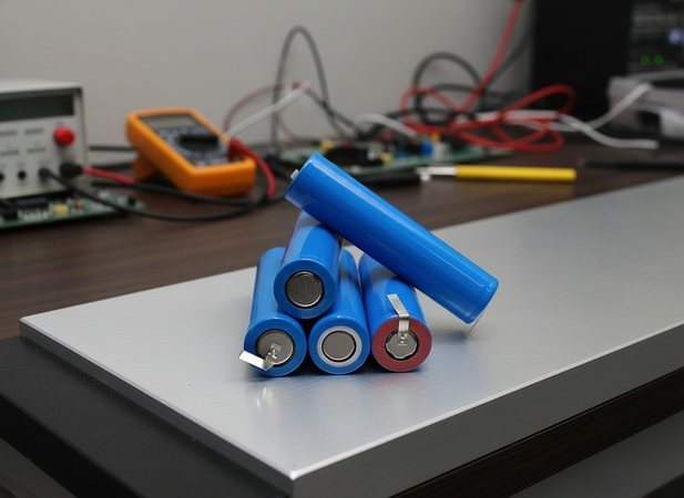 6 Batterie 18650 3,7V Litio 2000mAh Ricaricabile Paglietta Linguette