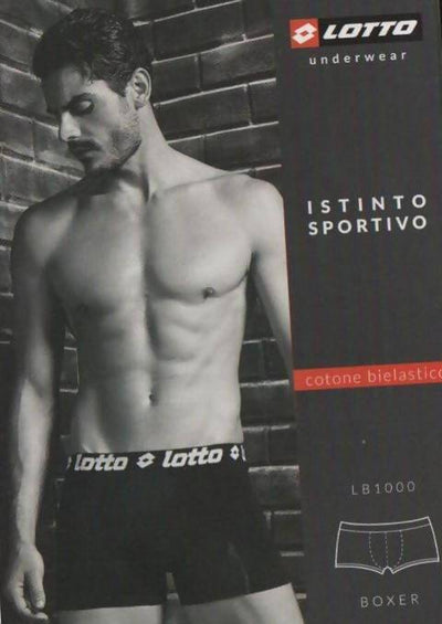 6 Pezzi Boxer in cotone a tinta unita bielastico con Elastico e Logo - Lotto