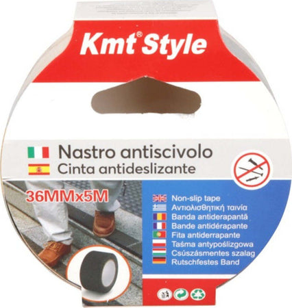 6-Pezzi-Nastro-Adesivo-Antiscivolo-Nero-Giallo-36mm-X-5mt-A2Zworld