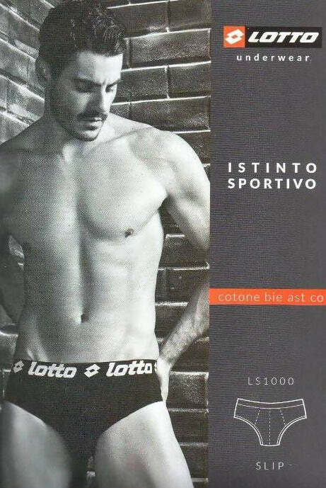 6 Pezzi Slip uomo in cotone a tinta unita bielastico con Elastico e Logo - Lotto